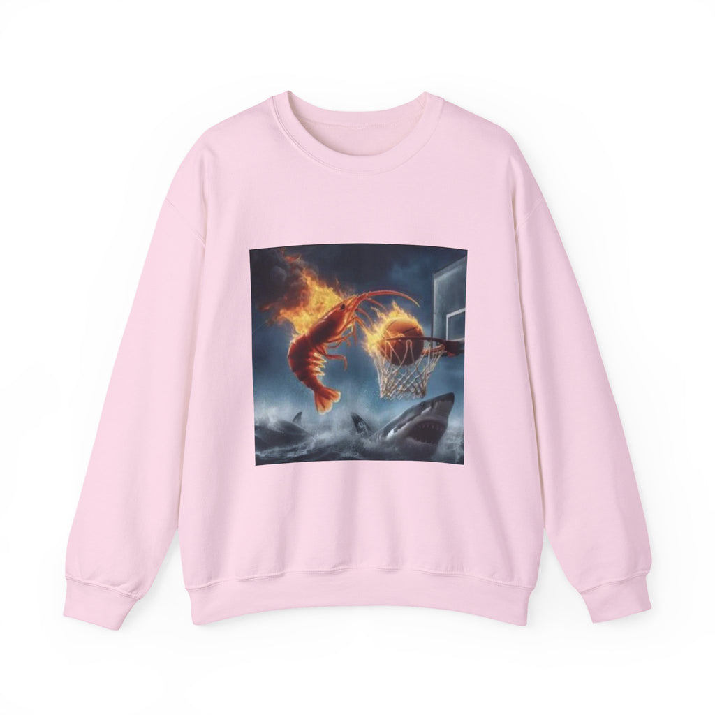 Shrimp Dunking On Shark Sweatshirt– Funny Meme Sweatshirt