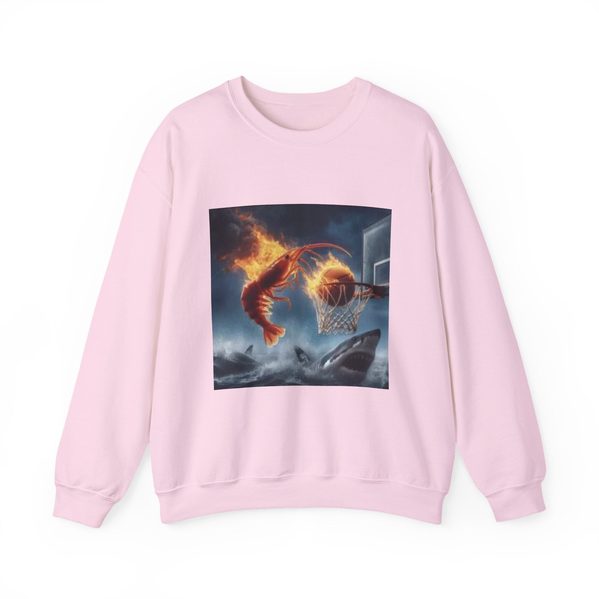 Shrimp Dunking On Shark Sweatshirt– Funny Meme Sweatshirt