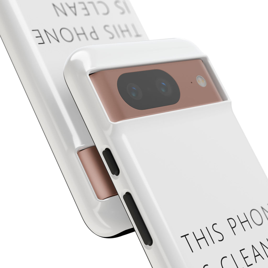This Phone Is Clean Phone Case – Funny Deadpan Gag Gift Phone Case