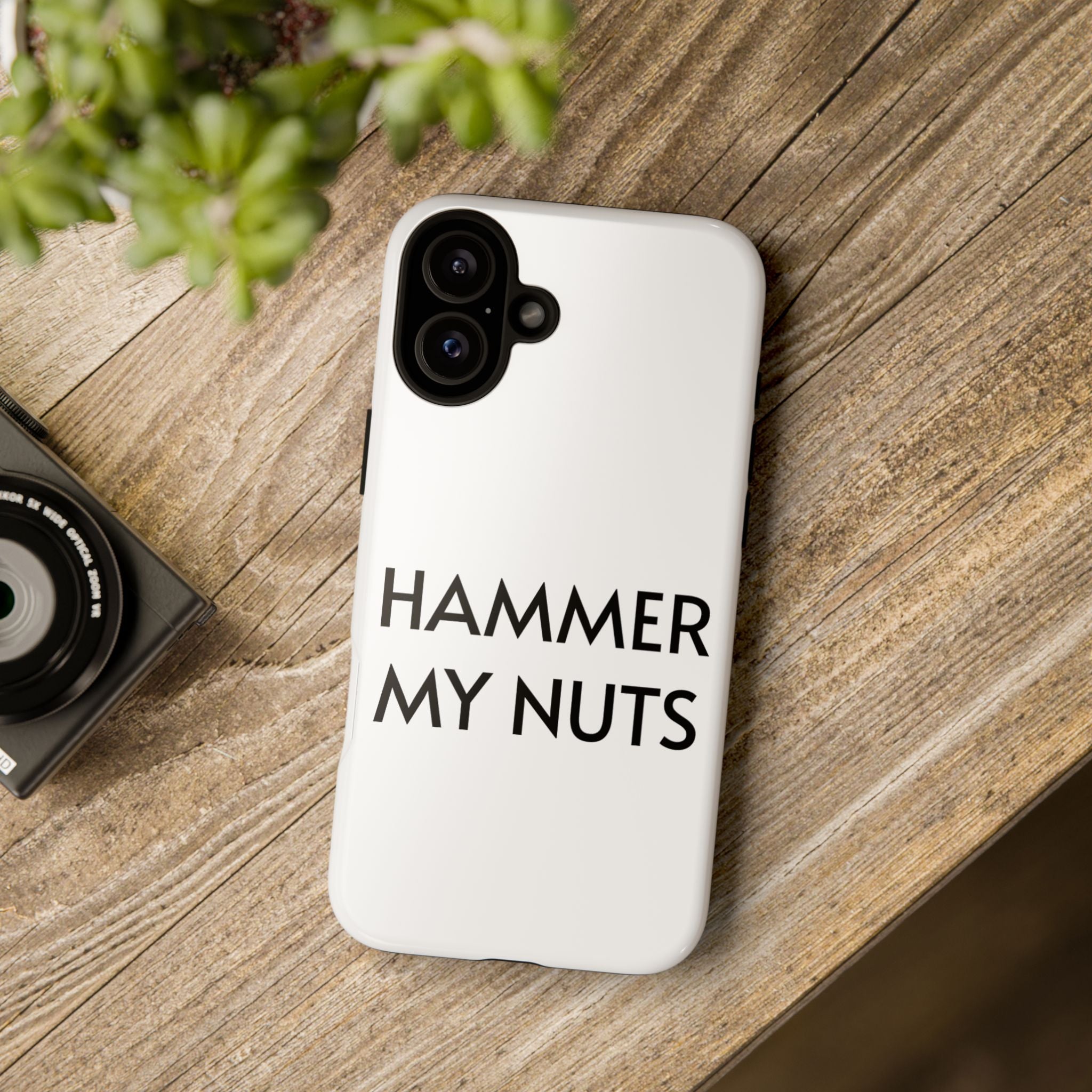 Hammer My Nuts Shock-Proof Phone Case – Funny Meme Protective Cover
