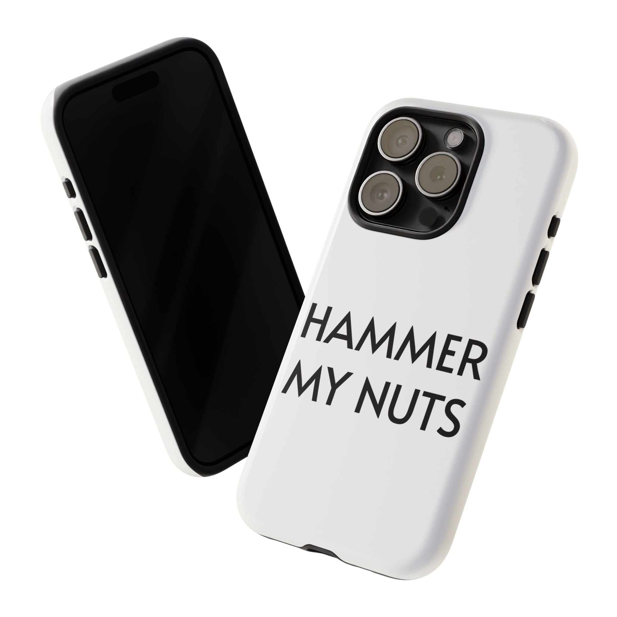 Hammer My Nuts Shock-Proof Phone Case – Funny Meme Protective Cover