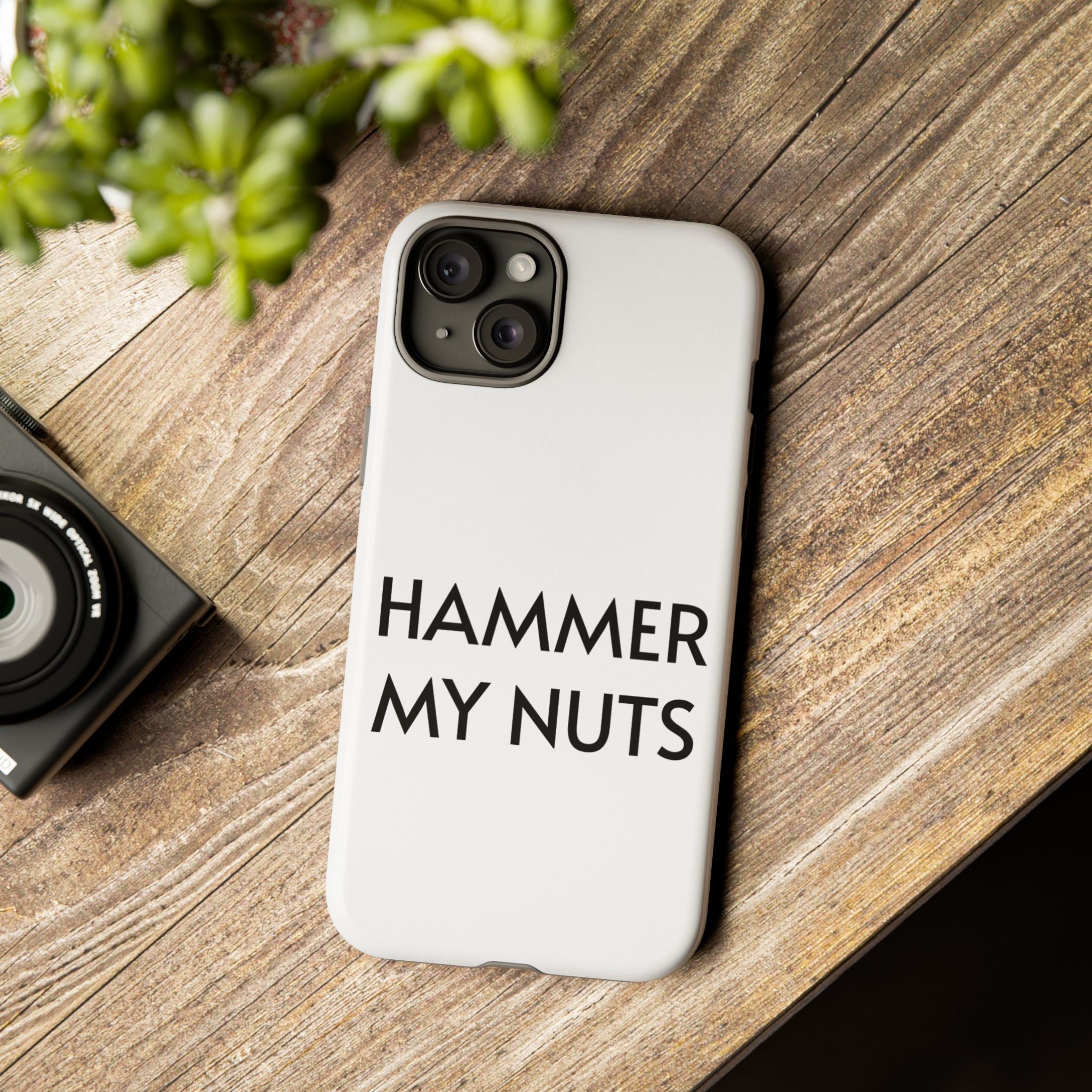 Hammer My Nuts Shock-Proof Phone Case – Funny Meme Protective Cover