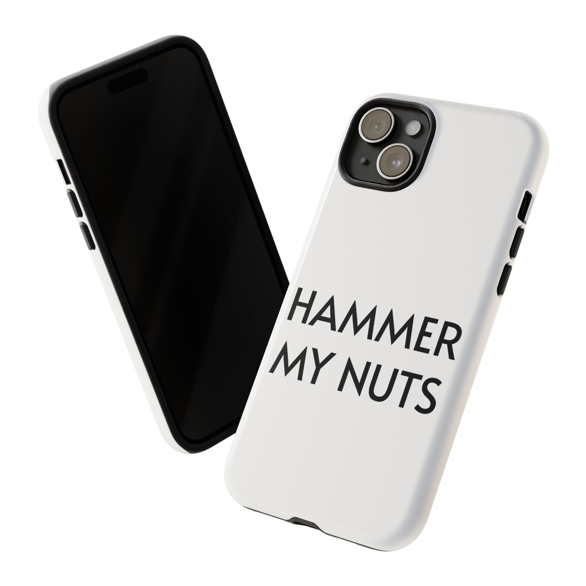 Hammer My Nuts Shock-Proof Phone Case – Funny Meme Protective Cover