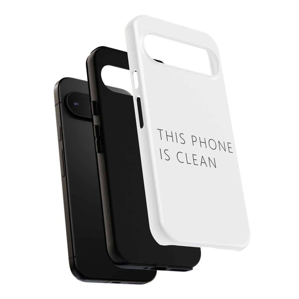 This Phone Is Clean Phone Case – Funny Deadpan Gag Gift Phone Case