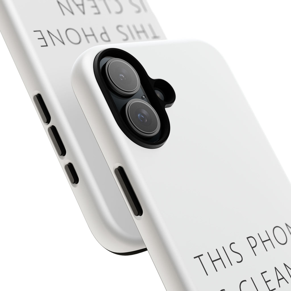 This Phone Is Clean Phone Case – Funny Deadpan Gag Gift Phone Case
