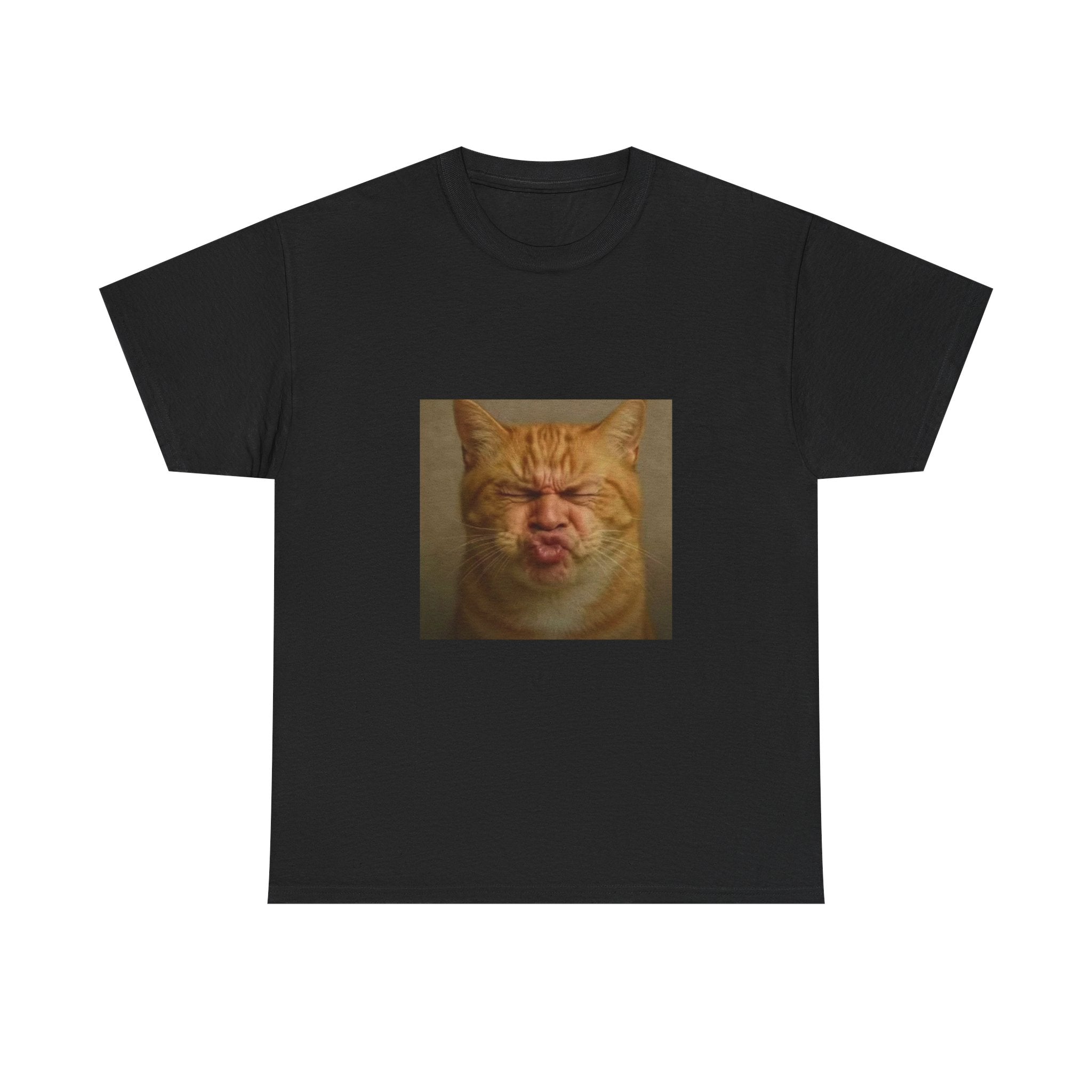 Pursed Lips Cat T-Shirt - Funny Cat Meme Tee