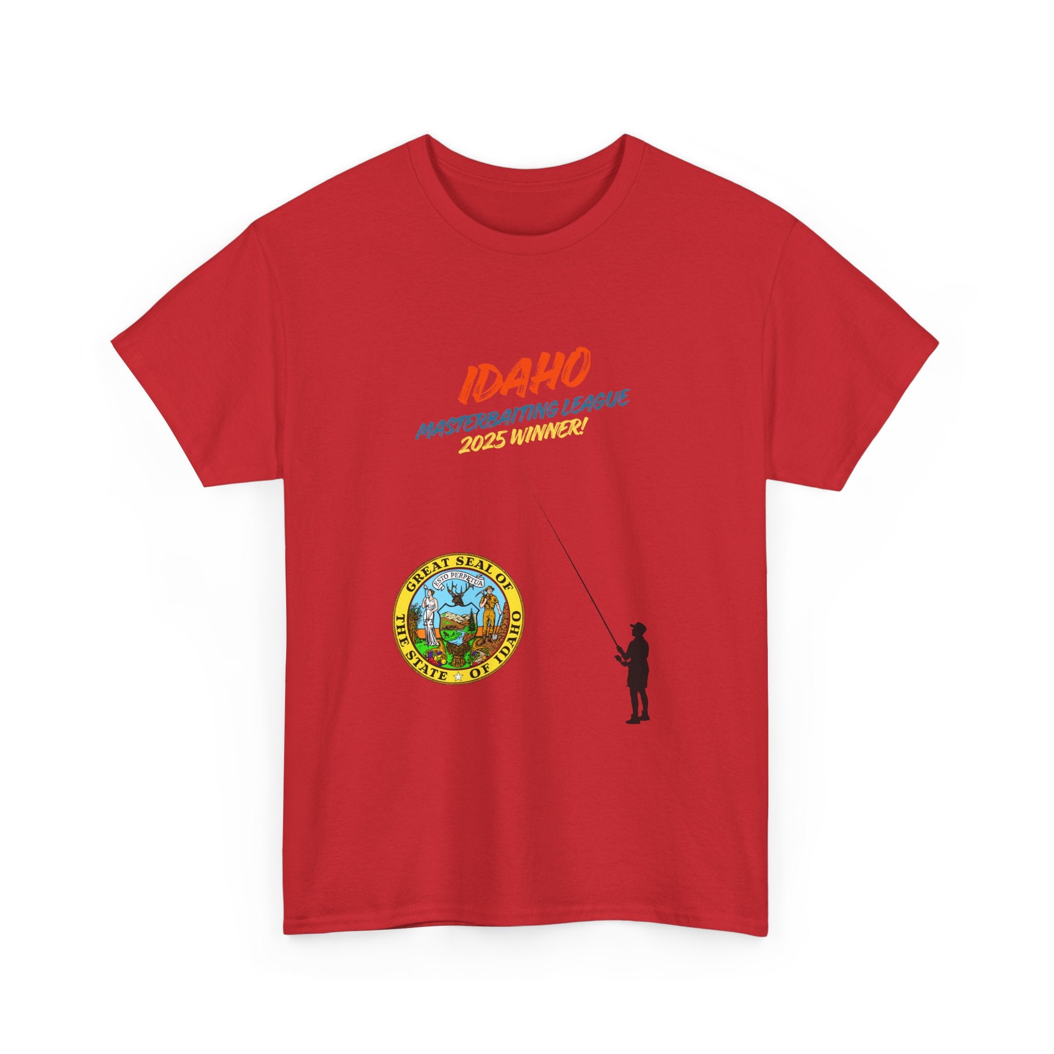 Idaho Masterbaiting League T-Shirt - Funny Fishing Graphic Tee