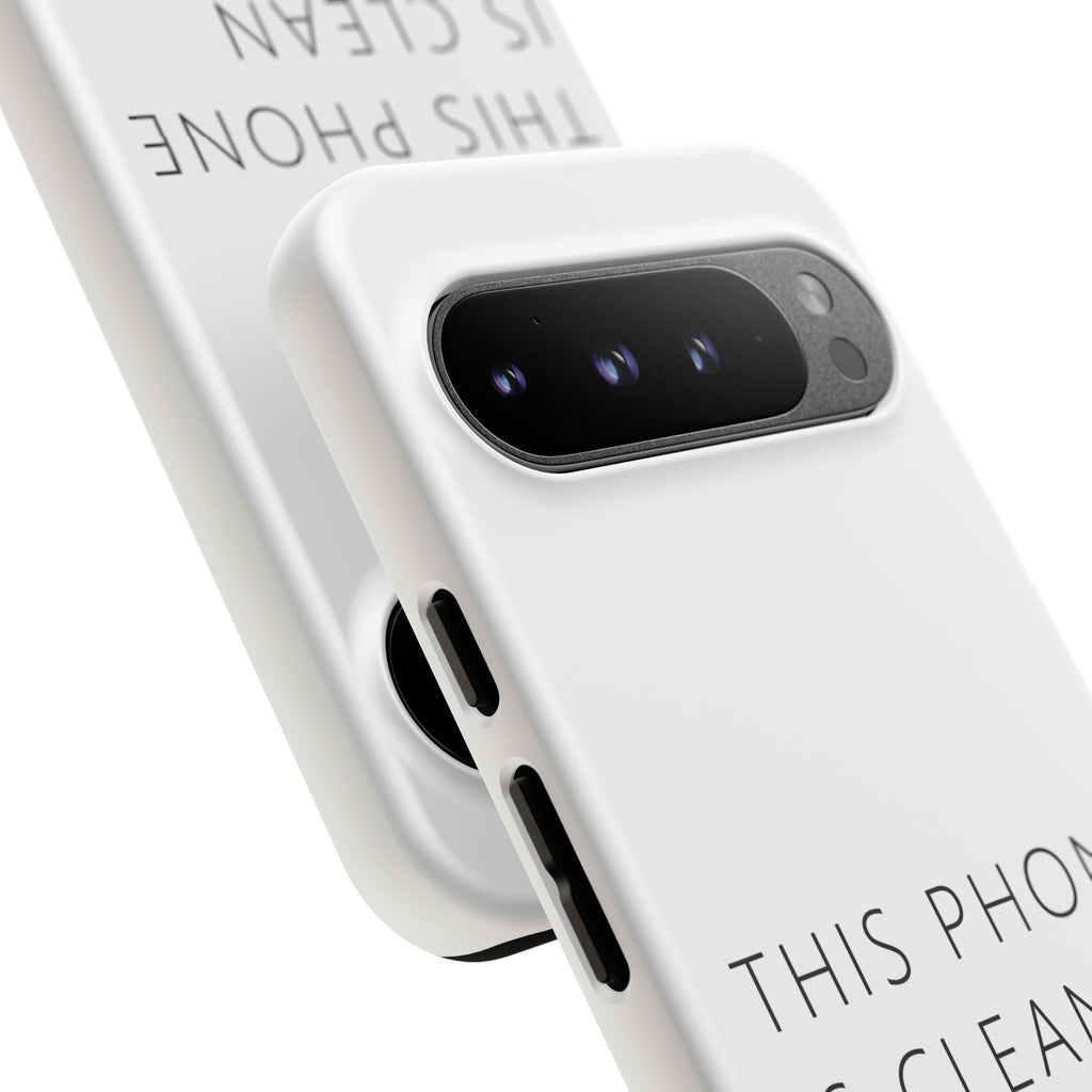 This Phone Is Clean Phone Case – Funny Deadpan Gag Gift Phone Case