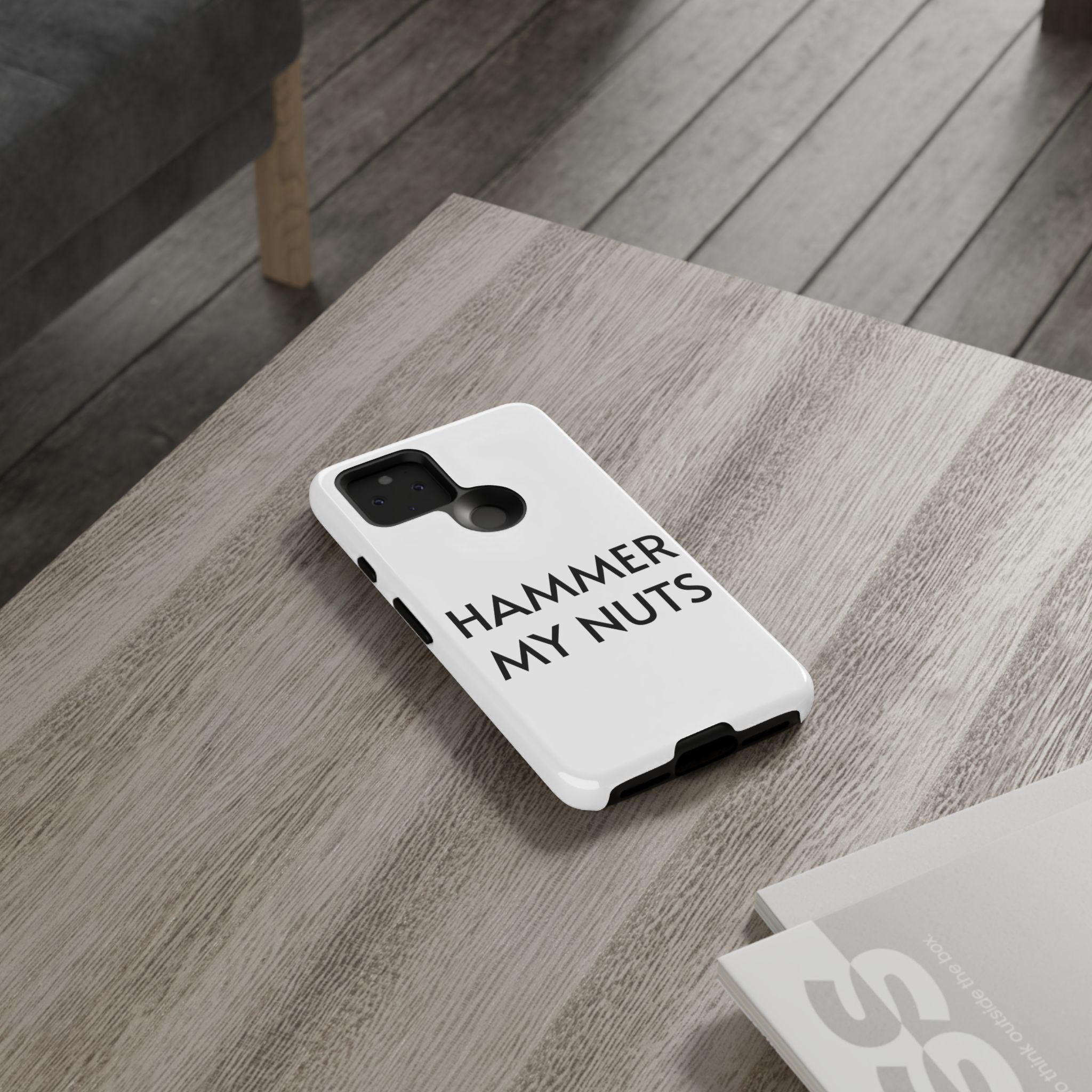 Hammer My Nuts Shock-Proof Phone Case – Funny Meme Protective Cover