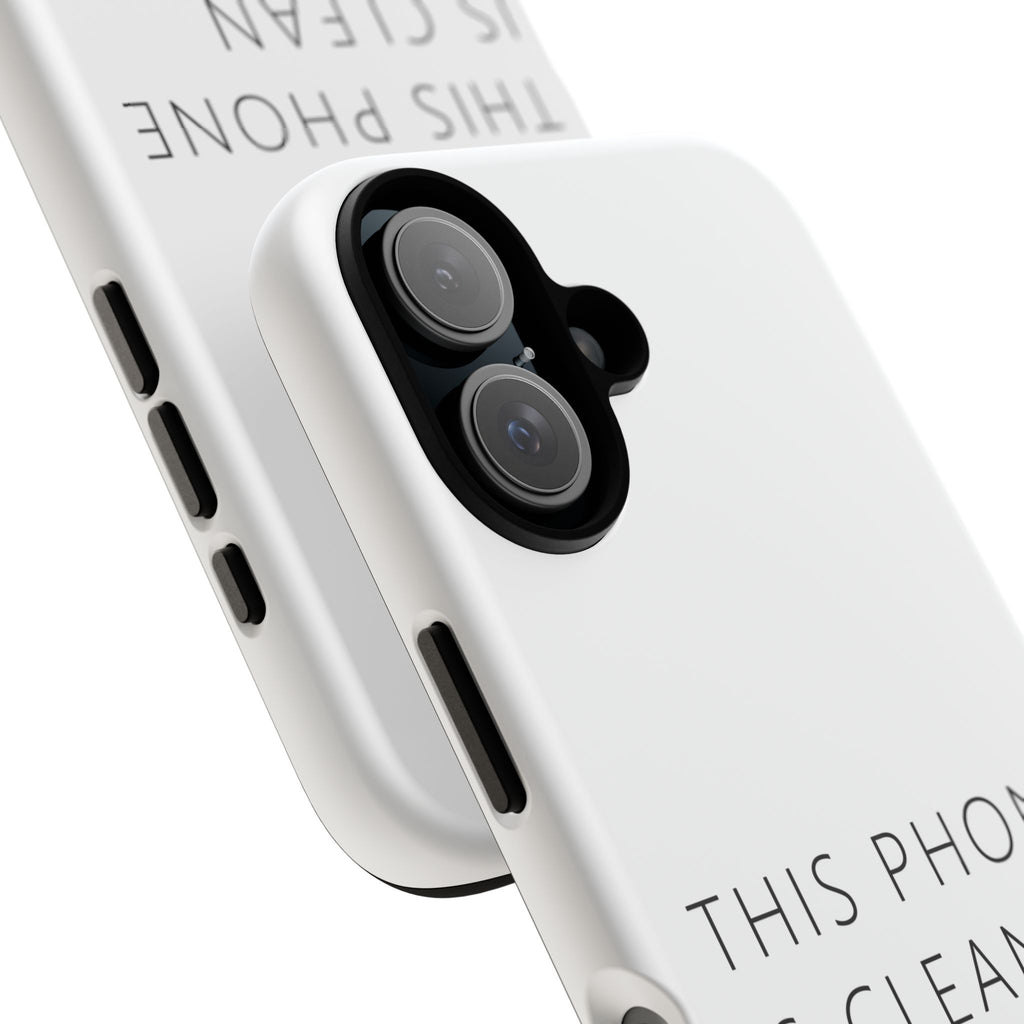 This Phone Is Clean Phone Case – Funny Deadpan Gag Gift Phone Case