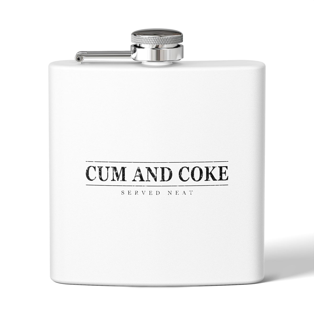 Cum And Coke Flask (6oz) – Funny Deadpan Gag Gift Stainless Steel Flask
