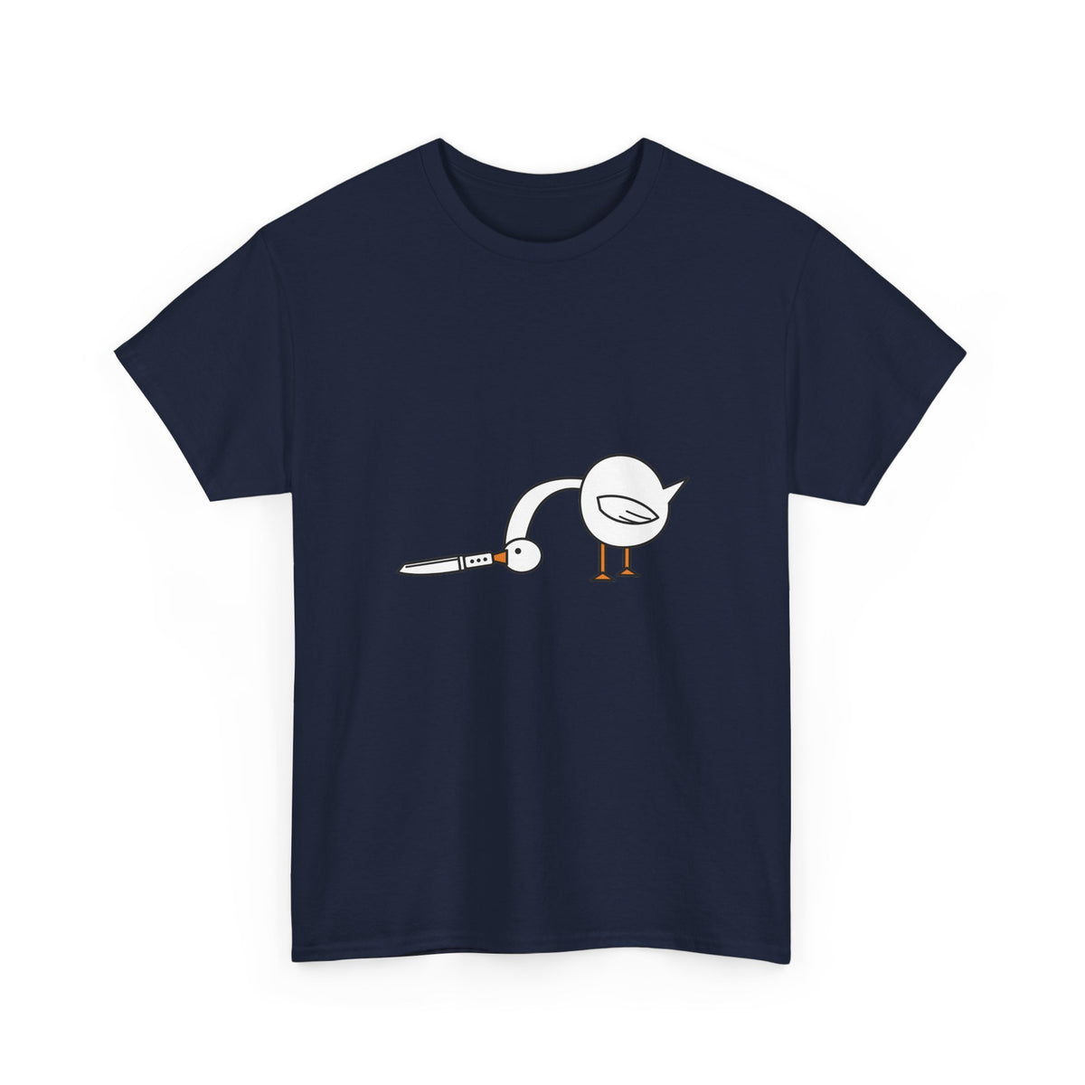 Goose With A Knife Tee – Funny Absurd Animal Meme T-Shirt