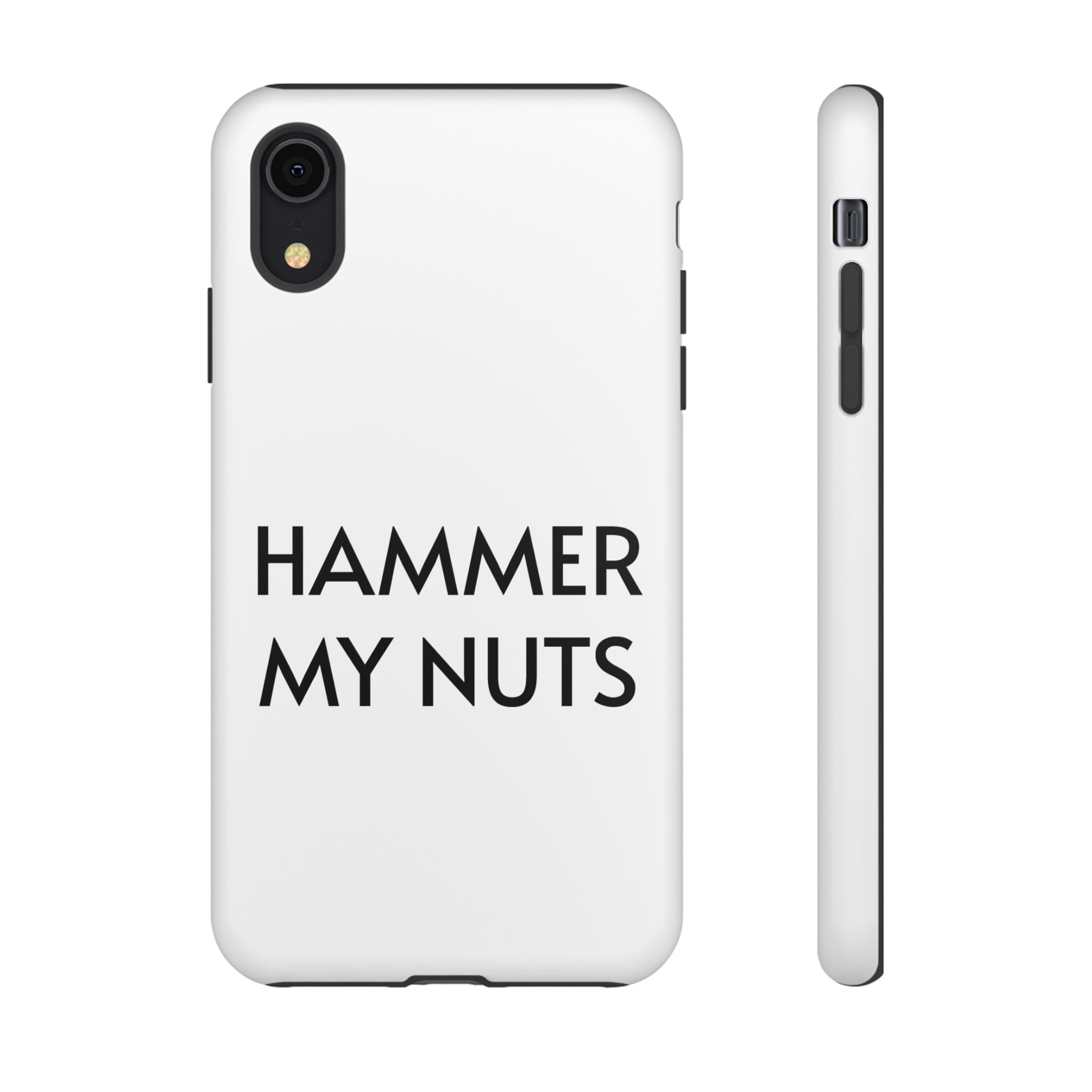 Hammer My Nuts Shock-Proof Phone Case – Funny Meme Protective Cover