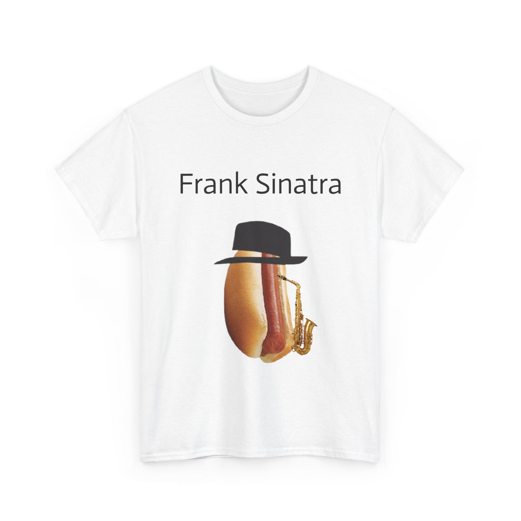 Frank Sinatra Parody T-Shirt - Funny Hotdog Saxophone Music Tee for Fans