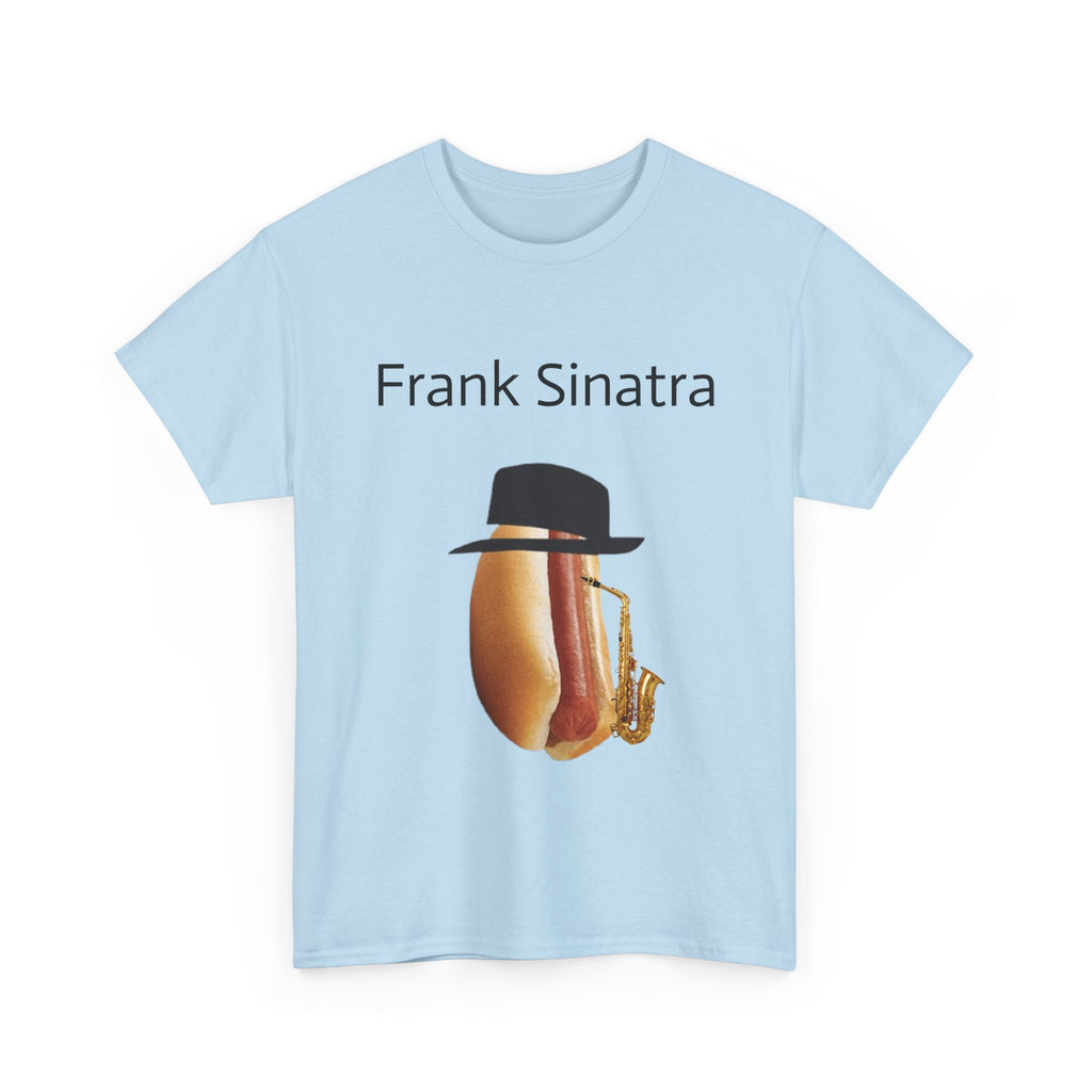 Frank Sinatra Parody T-Shirt - Funny Hotdog Saxophone Music Tee for Fans