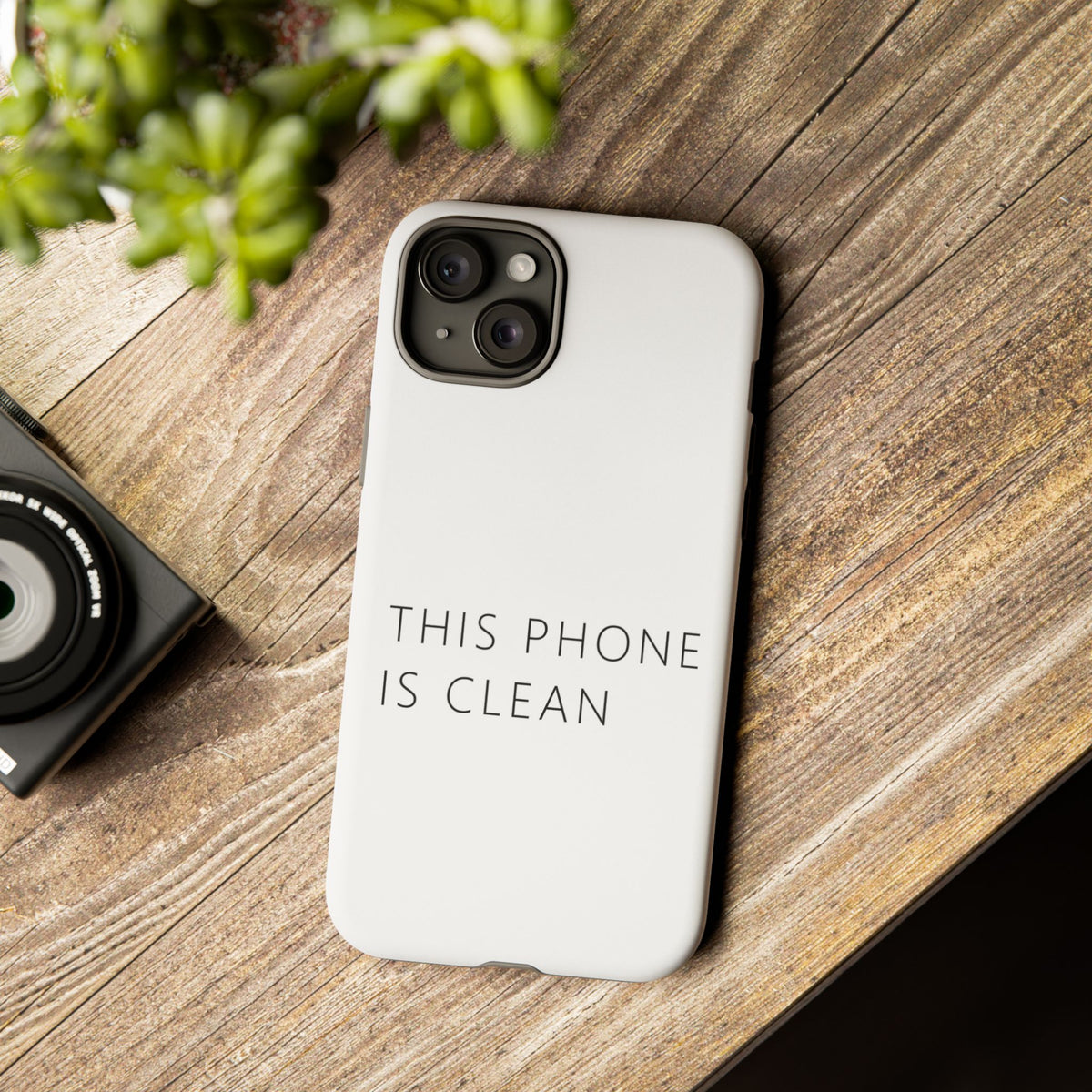 This Phone Is Clean Phone Case – Funny Deadpan Gag Gift Phone Case