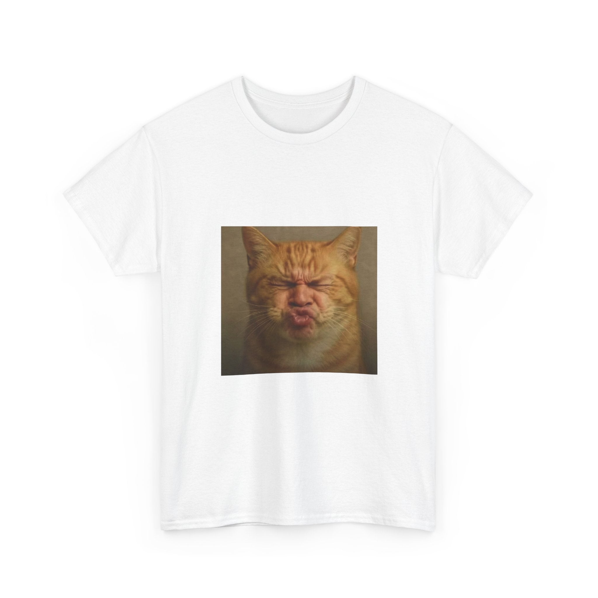 Pursed Lips Cat T-Shirt - Funny Cat Meme Tee