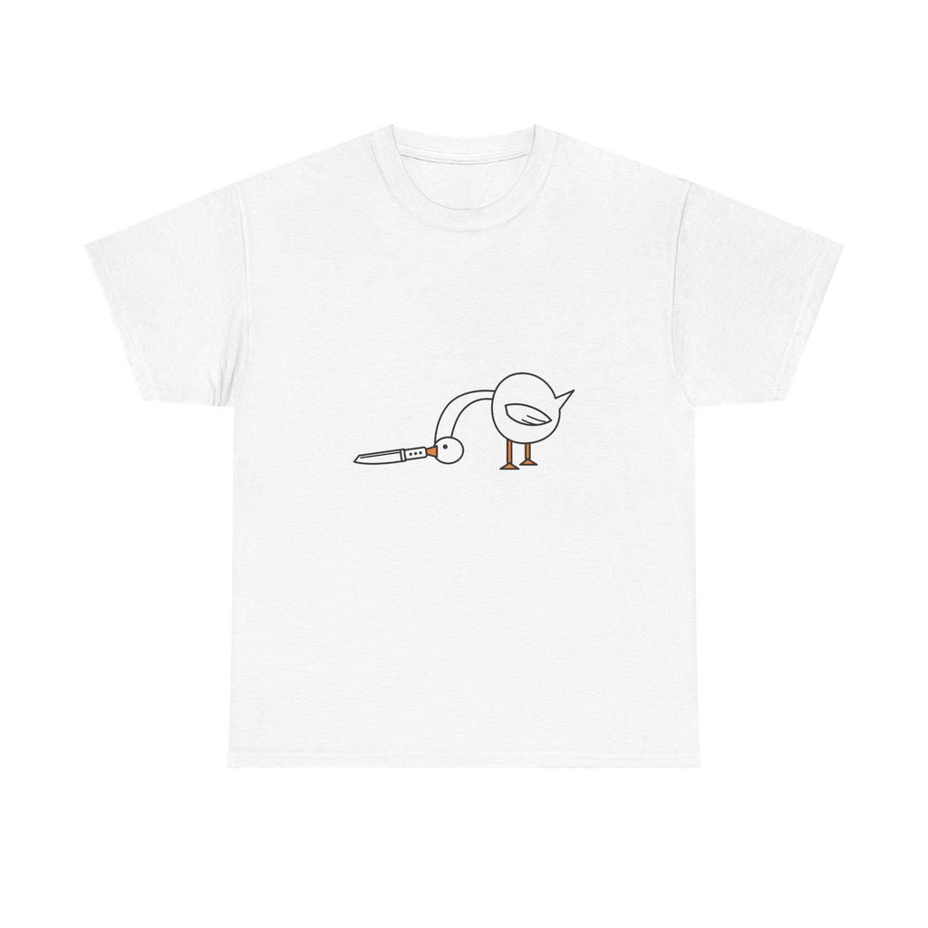 Goose With A Knife Tee – Funny Absurd Animal Meme T-Shirt