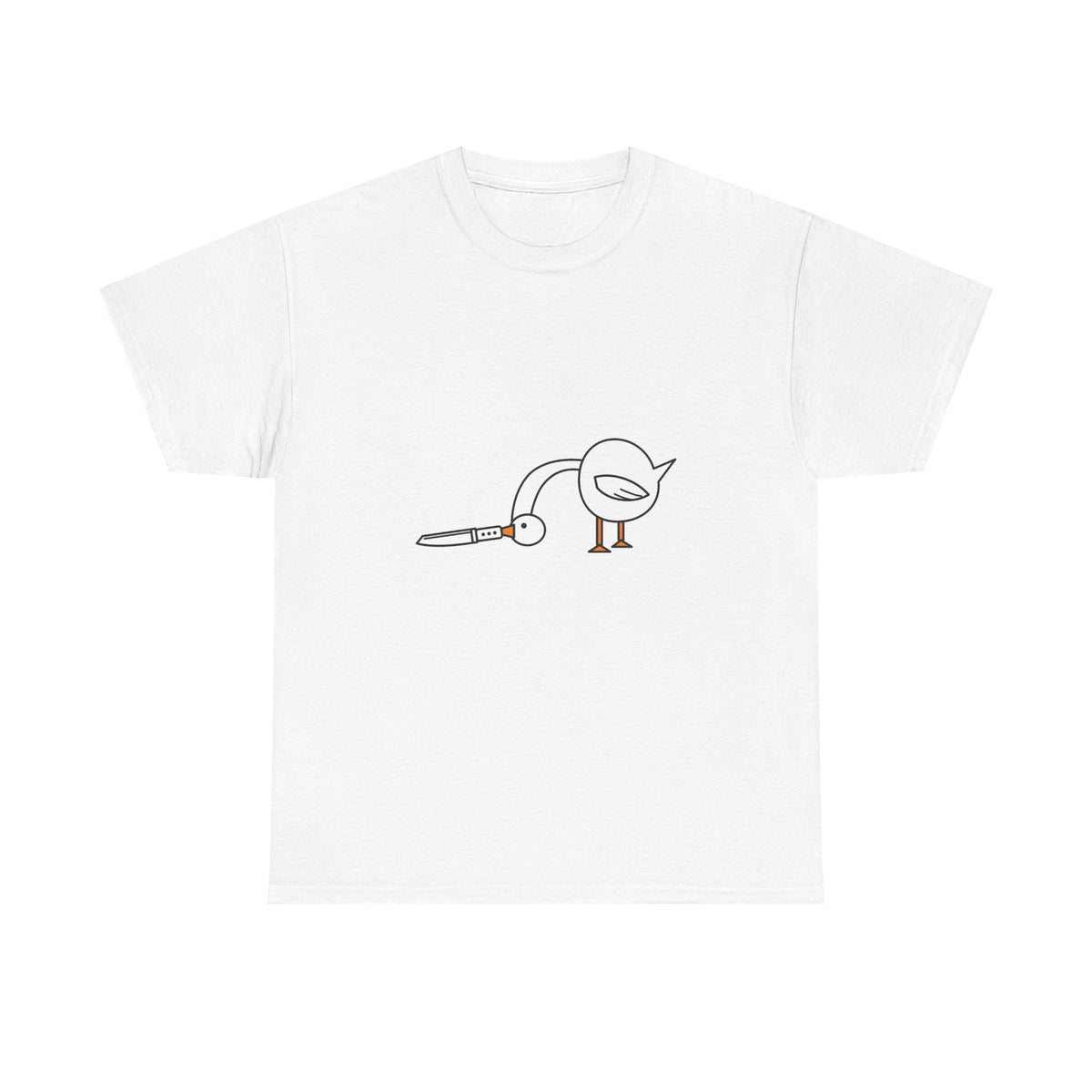 Goose With A Knife Tee – Funny Absurd Animal Meme T-Shirt
