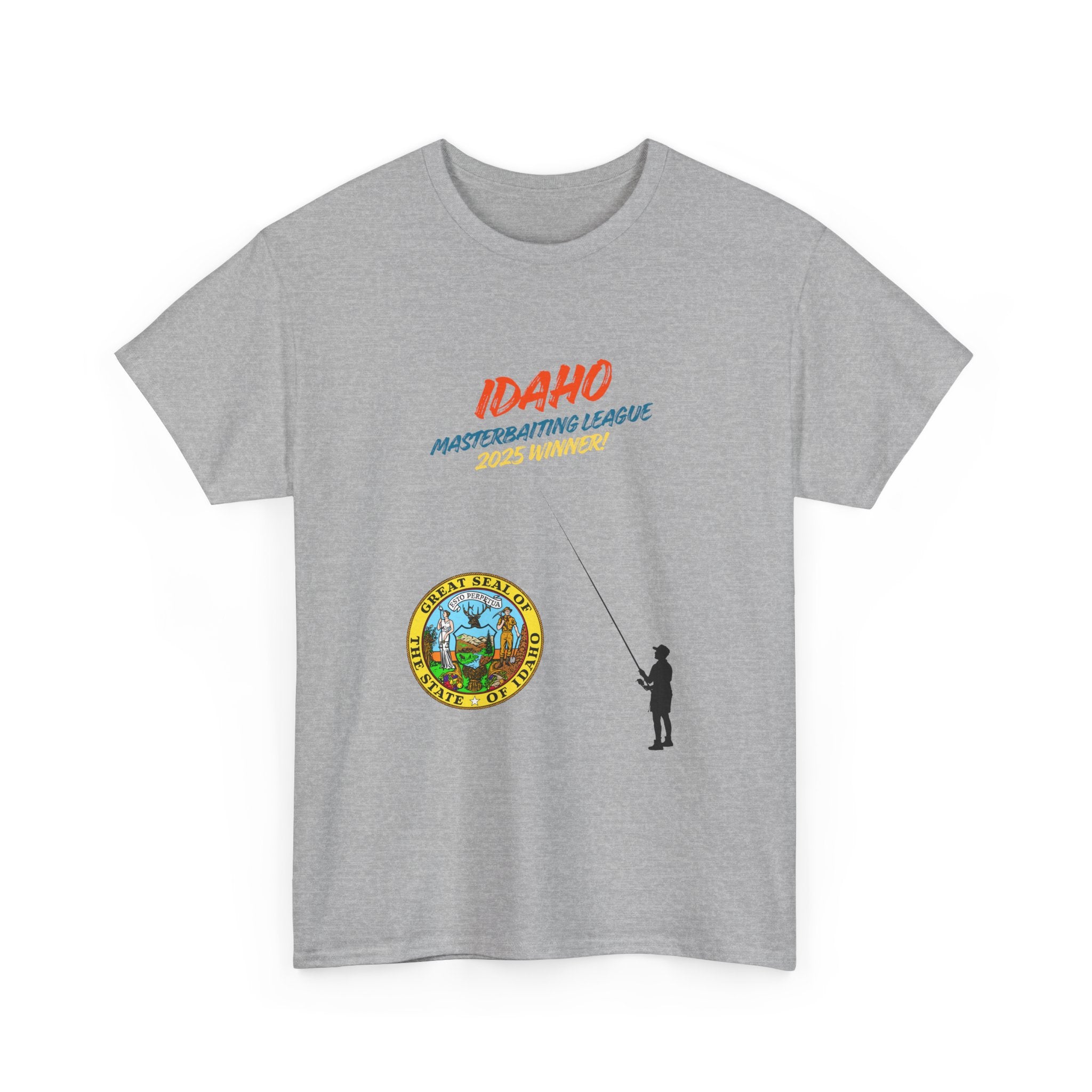 Idaho Masterbaiting League T-Shirt - Funny Fishing Graphic Tee
