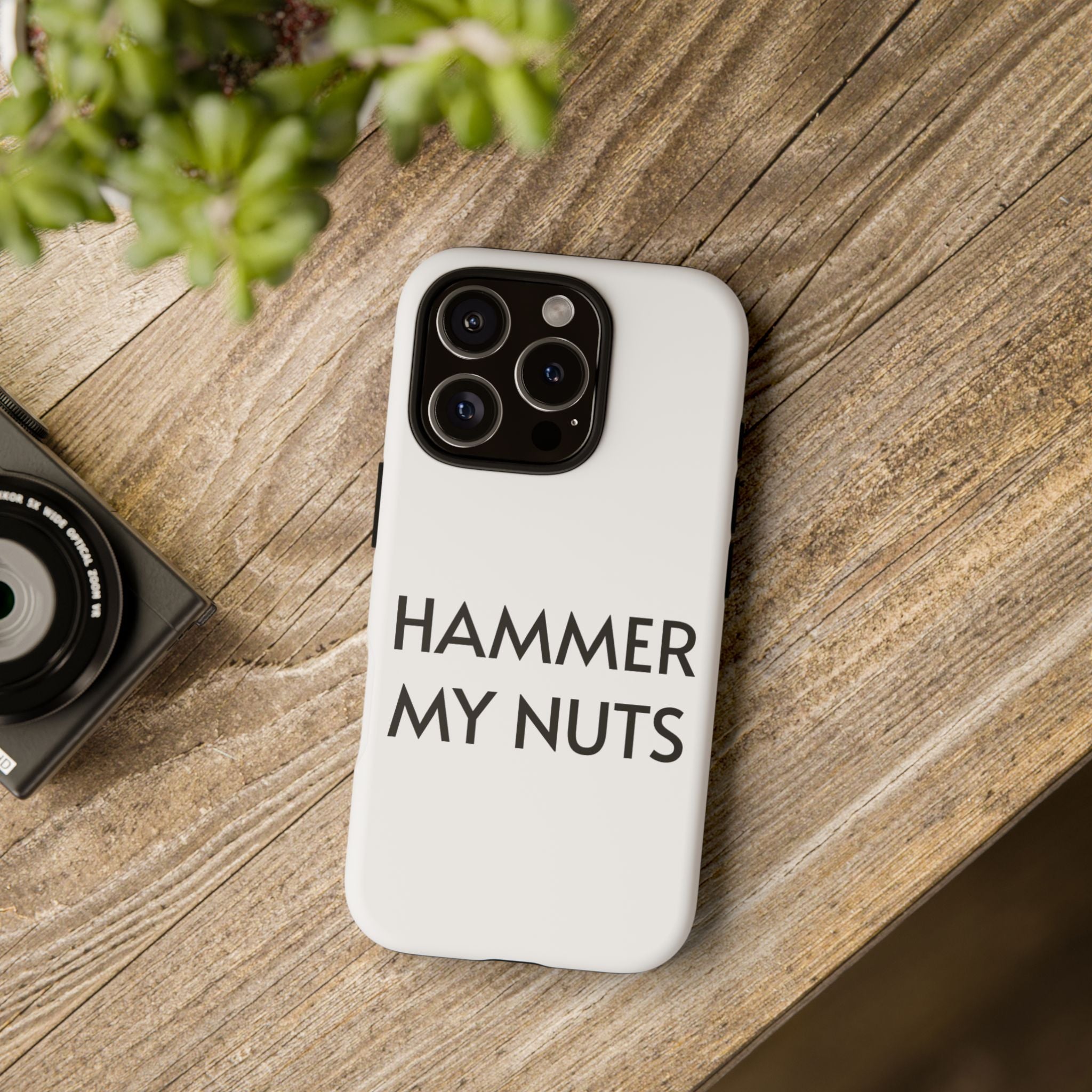 Hammer My Nuts Shock-Proof Phone Case – Funny Meme Protective Cover