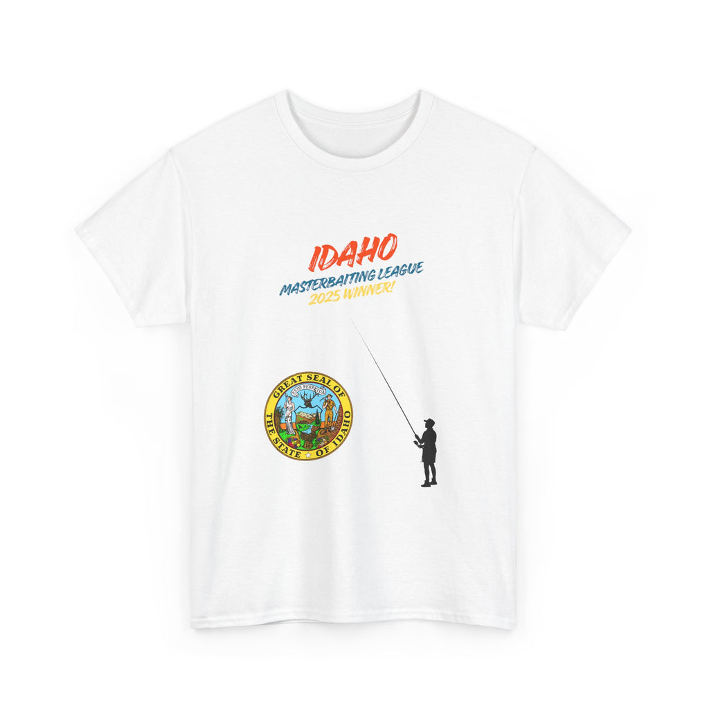 Idaho Masterbaiting League T-Shirt - Funny Fishing Graphic Tee