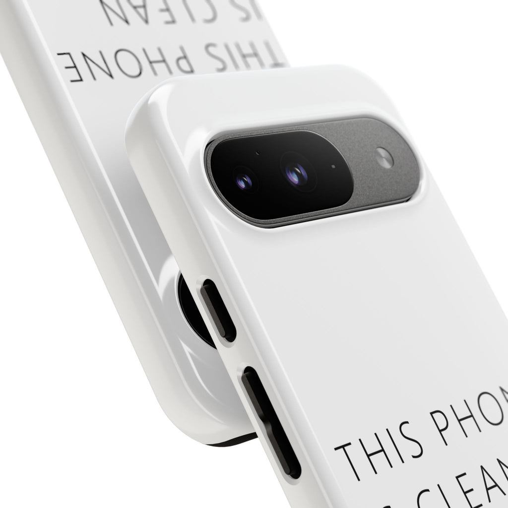 This Phone Is Clean Phone Case – Funny Deadpan Gag Gift Phone Case