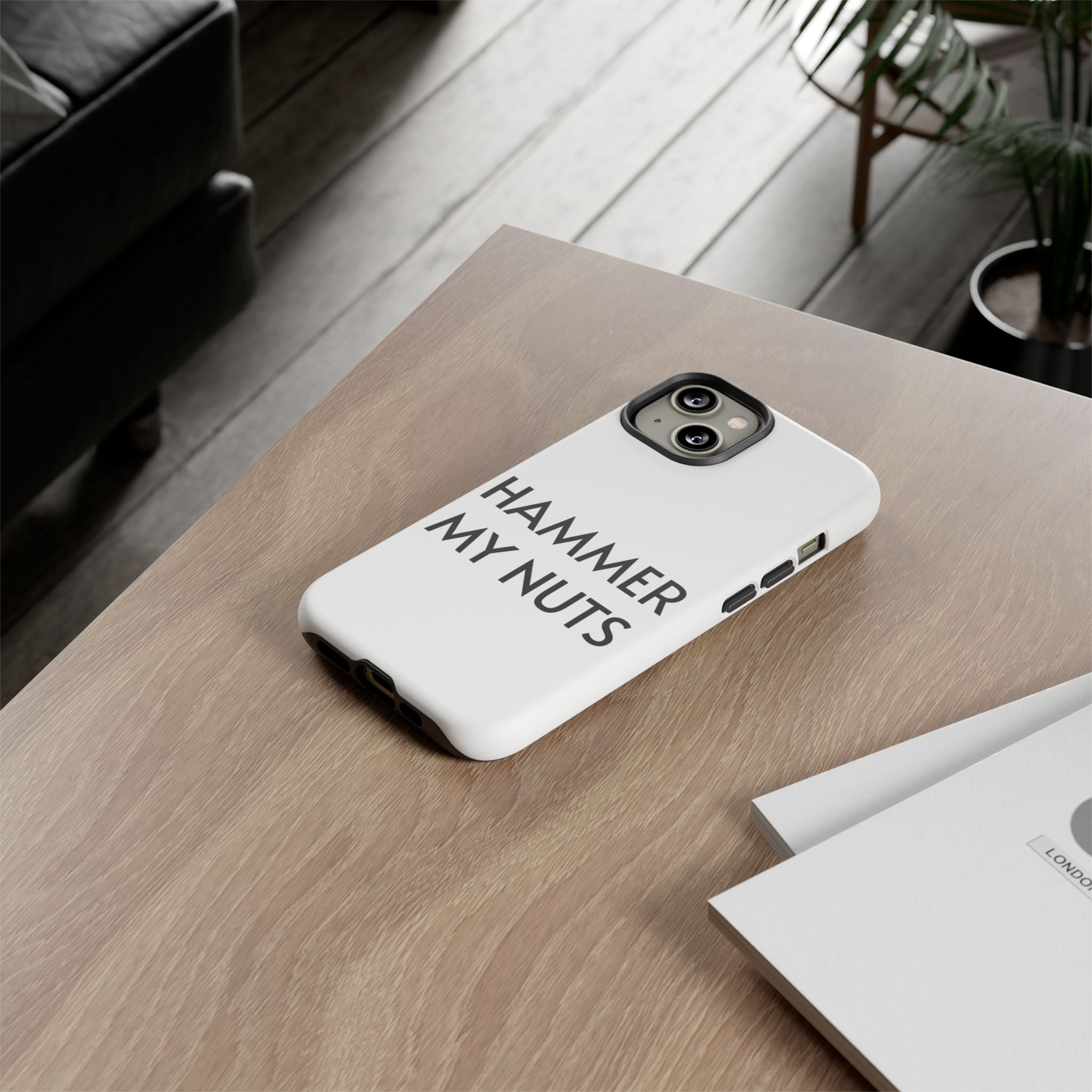 Hammer My Nuts Shock-Proof Phone Case – Funny Meme Protective Cover