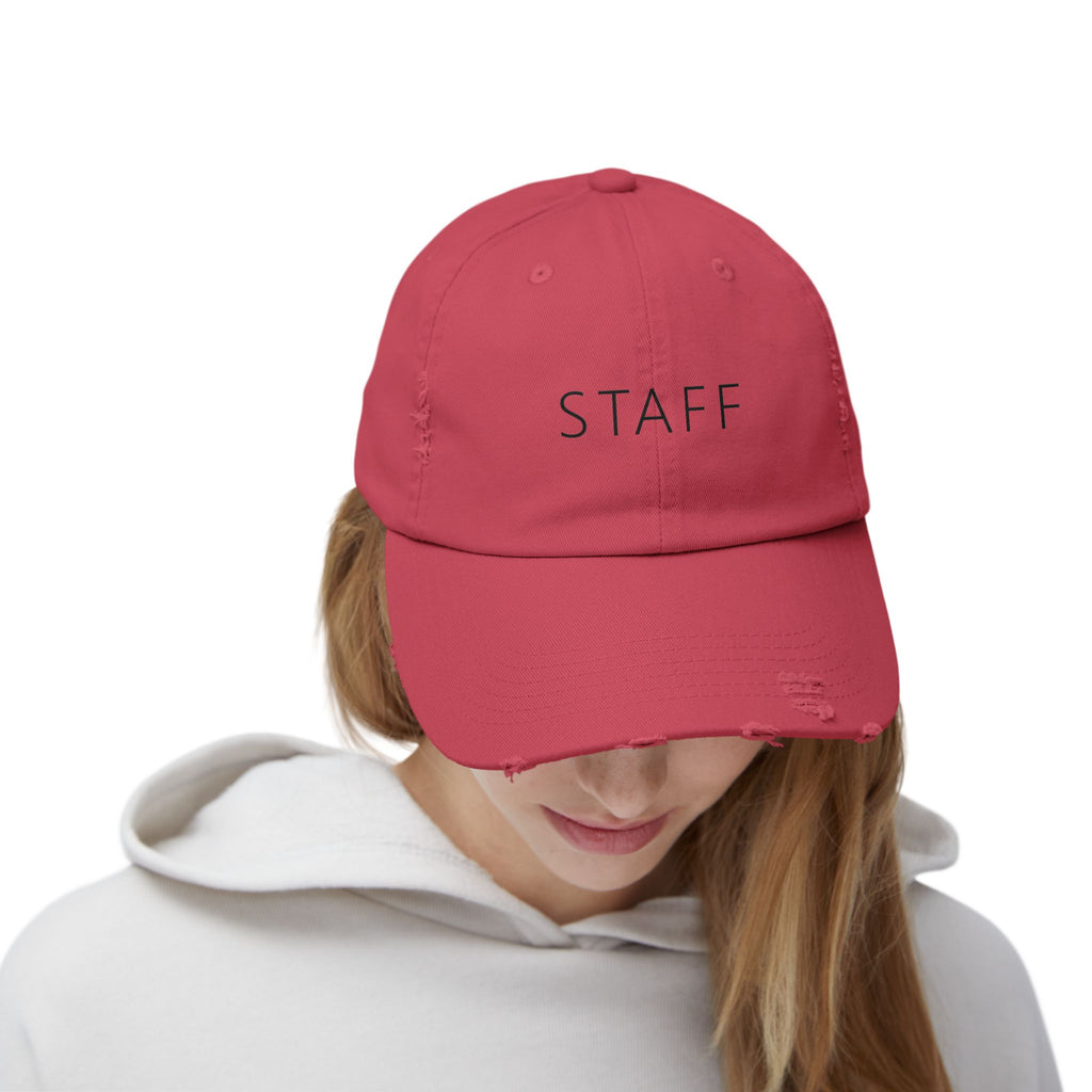 Staff Hat – Funny Deadpan Gag Gift Distressed Dad Hat