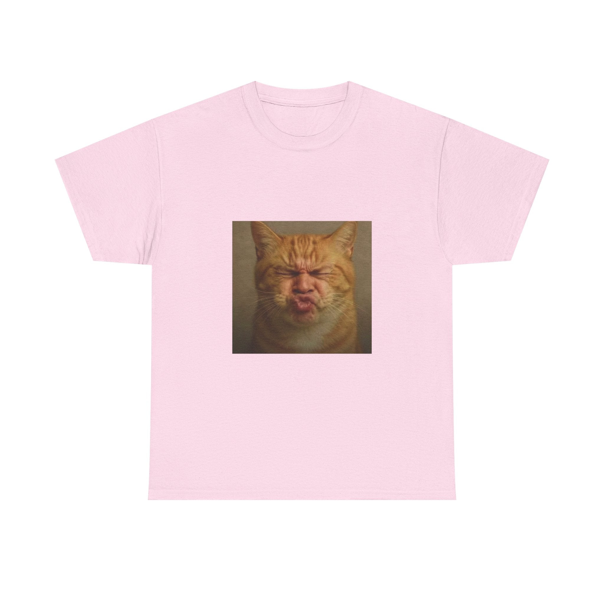Pursed Lips Cat T-Shirt - Funny Cat Meme Tee