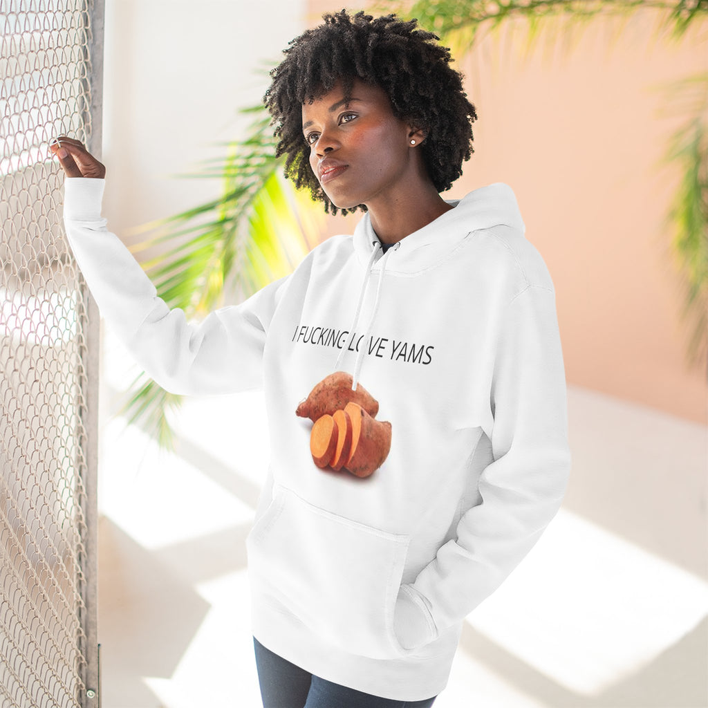 I F**KING LOVE YAMS Hoodie - Funny Yam Lover Hoodie Unhinged Food Humor Apparel
