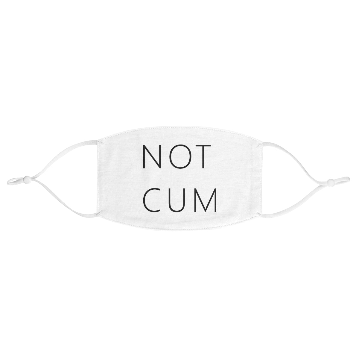 NOT CUM face mask, front